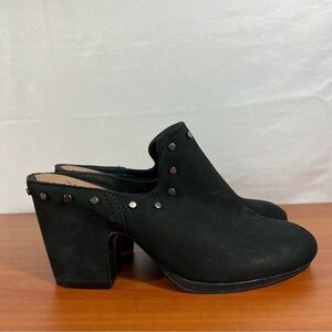 Naked Feet Women's Studded Suede Slip On Heeled Mule Size 8 #674